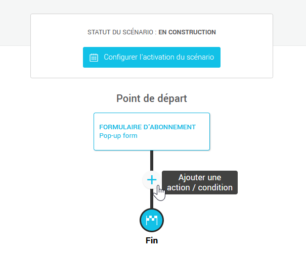 Ajouter une nouvelle action dans le scénario