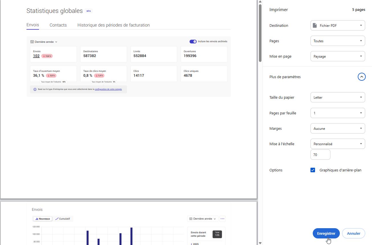 Paramètres avancés d'impression