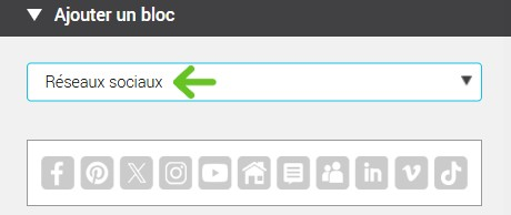 Ajouter un bloc réseaux sociaux